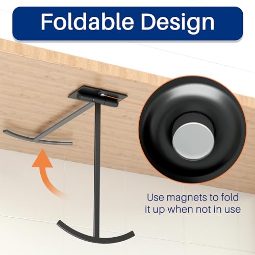 Josmimic Black Kitchen Hook for Hanging Banana undercounter