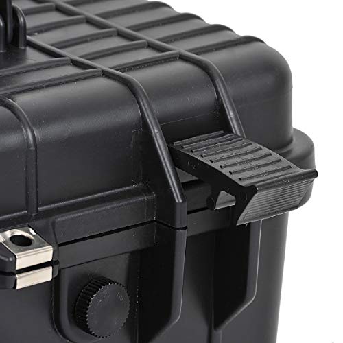 MEIJIA Portable IP67 Waterproof Protective Hard Case, Camera Case with Customizable Fit Foam Inserted,Fit Use of Drones,Camera,Equipments, Elegant Black(9.44inch x 7.80inch x4.29inch)