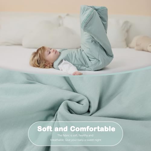 Mosebears Unisex Baby Sleep Sack 1.0 TOG, Supersoft Rayon Made from Bamboo Wearable Blanket with 2-Way Zipper (Blush,0-6 Months)