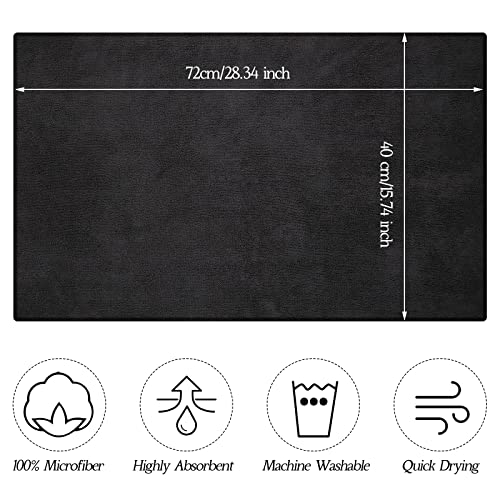 36 Packs of Bleach Proof Towels Microfiber Absorbent Salon Towels Bleach Resistant Salon Hand Towels for Gym, Bath, Spa, Shaving, Shampoo, Home Hair Drying, 16 x 28 Inches (Black)
