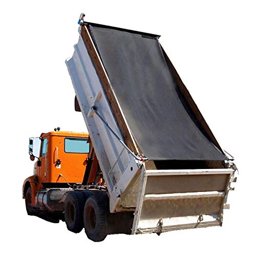 Leaveshade Dump Truck Mesh Tarp 8'X18'-Tentproinc Heavy Duty Cover with 6'' Pocket, No Rust Thicker Copper Eyelets, Reinforced Double Stitch Webbing Ripping Tearing Stop, Zip Bag Packed