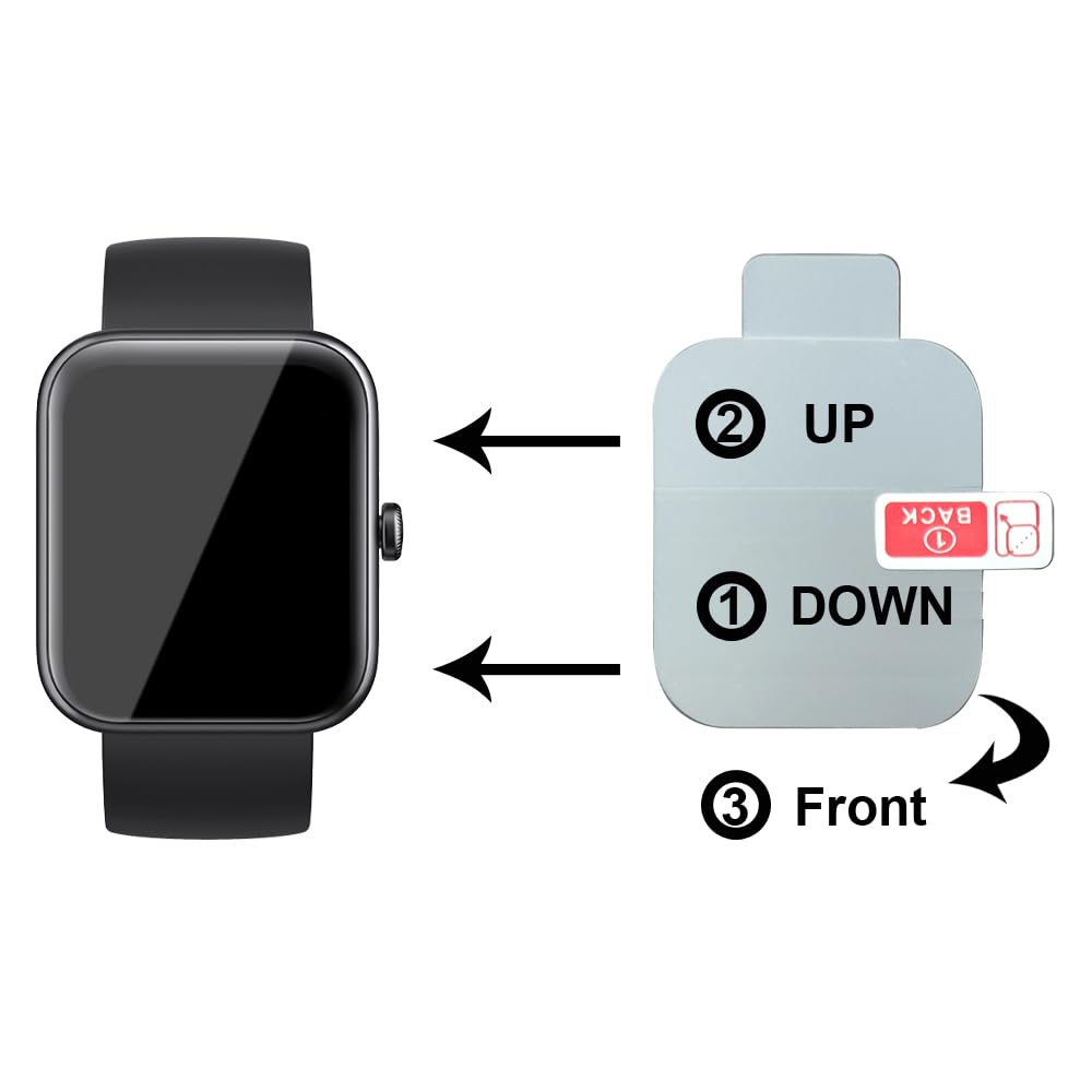 smaate Compatible with OYV TGW008 1.28”, Soft Smart Watch Screen Protector, TPU, 6-pack, Full Coverage, Bubble Self-healin