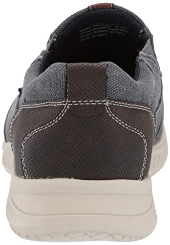 Nunn Bush Men's Conway Canvas Slip-ON MOC Toe Loafer, Gunmetal, 10.5