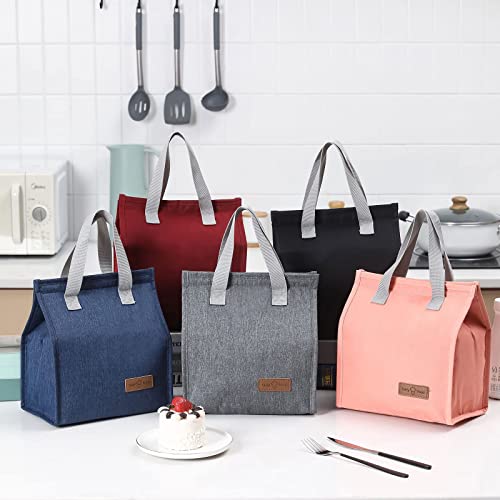 TELLUMO Lunch bag, Insulated Lunch Bag for Women Men Large Lunch Box Container Reusable Leakproof Tote for Office, Work, School, Beach or Travel (S- Corduroy BlackClub)