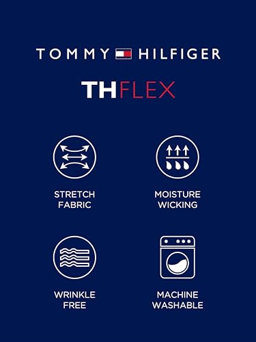 Tommy Hilfiger Men's Dress Shirt Regular Fit Stretch Twill Light Blue