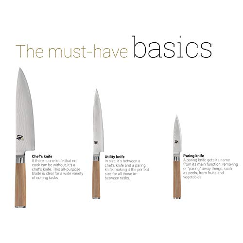 Shun Cutlery Classic Blonde Paring Knife 3.5", Small, Nimble Cooking Knife For Peeling, Coring, Trimming And More, Precise Cutting Knife, Handcrafted Japanese Kitchen Knife