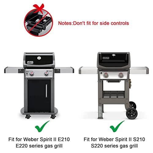 7635 Flavorizer Bars and 69785 Grill Burner Replacement Parts for Weber GS4 Spirit II & I E/S-210 E/S-220,15.3'' Flavorizer Bars and Burner Tube Kit for Weber Spirit 200 Part with Front Control