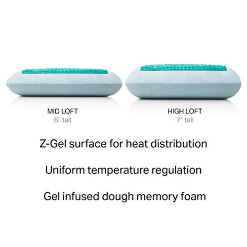 Z Gel-Infused Dough Memory Foam + Z Gel Pillow - Removable Tencel Cover - Queen - High Loft