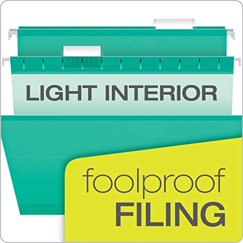 Pendaflex Hanging File Folders, Legal Size, Aqua (PFX415315AQU)