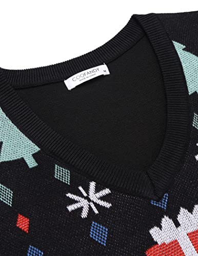 COOFANDY Men's V-Neck Casual Slim Fit Knitwear Sleeveless Pullover Sweater Vest