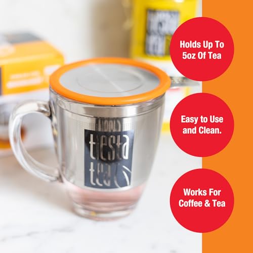 Tiesta Tea - Brewbasket Stainless Steel Basket Infuser | Loose Leaf | Reusable Fine Mesh Steeper for Hot, Iced Tea & Coffee | Holds 5oz, Steeps One Cup