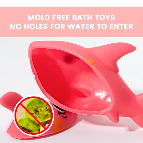 Hely Cancy Bath Toys for Babies 0 Months, No Hole Baby Bath Tub Toys, 1 Year Old Bath Shower Toys for Boys Girls