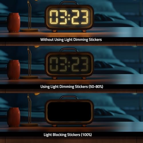 JIEHENG Light Dimming Stickers,LED Light Dimming Stickers,LED Dimming Sheets for Routers,2 Sheets All Black 50% Dimming of LED Lights (Cut and Whole-50% Dimming All Black