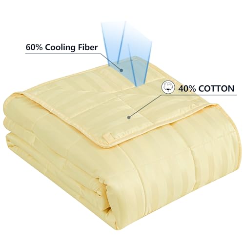 anfie Weighted Blanket (36"x48" 5lbs) Weighted Blanket Cooling Blanket for Sleeping,Throw Size Breathable Blanket with Premium Glass Bead(Beige)