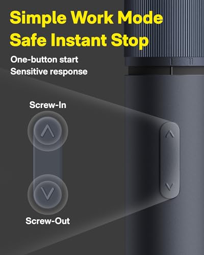 HOTO Electric Screwdriver Kit, 25-Piece Upgraded Bit Set, 3.6V Cordless Screwdriver Rechargeable, Magnetic Case Lid, 3 Torque Settings, 1500mAh Battery, LED Light for Furniture/Electrical Repairs