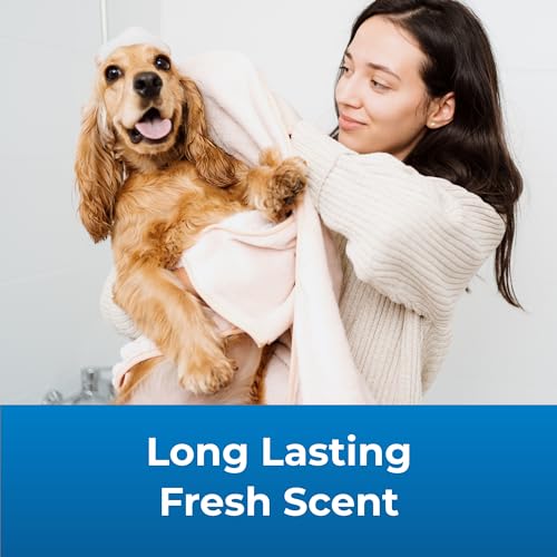 Pet-Ag Fresh ’n Clean 2-N-1 Conditioning Shampoo, Baby Powder Scent - 18 oz - Moisturizes with Vitamin E & Aloe Vera - Strengthens & Repairs Coats - Soap Free