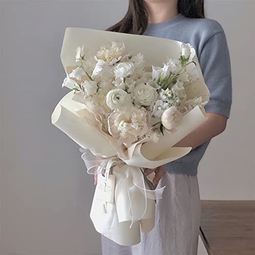 LWFyyds Korean solid color kraft paper roll, flower wrapping paper, bouquet material, gift wrapping paper - Dark Green