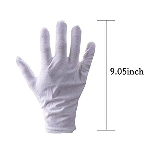 10Pairs White Cotton Gloves Large Size for Art handling Crafting Coin Jewelry Silver Inspection by LUCKY SLD