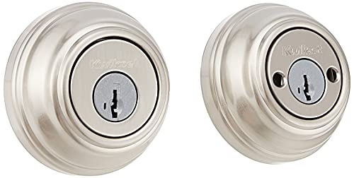 Kwikset 985 Double Cylinder Deadbolt featuring SmartKey® in Satin Nickel