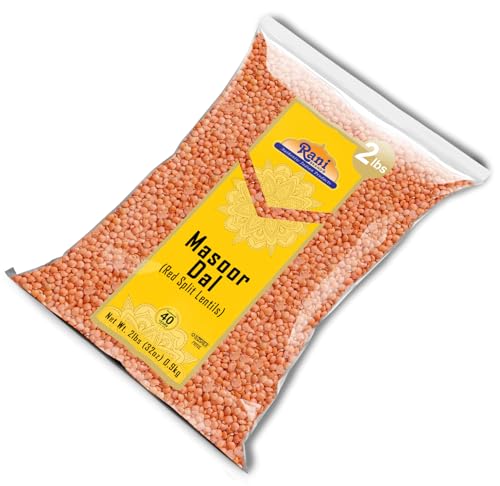 Rani Masoor Dal (Indian Red Lentils) Split Gram, 32oz (2lbs) 908g ~ All Natural | Gluten Friendly | NON-GMO | Kosher | Vegan | Indian Origin