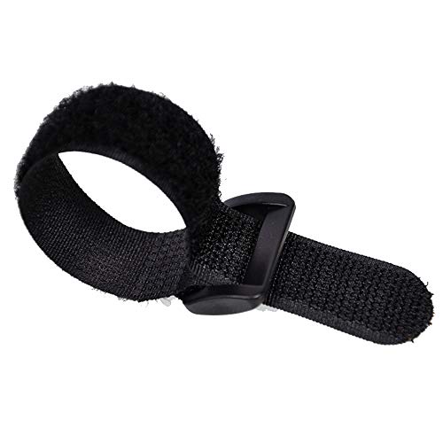 HUAPX Fastening Nylon Strap with Buckle,10Pack Reusable Self-Adhesive Hook and Loop Cable Securing Straps,Adjustable Cinch Straps for Cords Organized and Tidy(1" x 8")