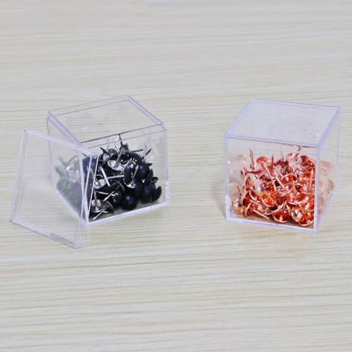GDFYMI 12Pcs Clear Acrylic Box, Mini Storage Box with Lid Acrylic Containers Plastic Square Cube for Display Jewelry Candy Pill-2.1x 2.1x 2.1