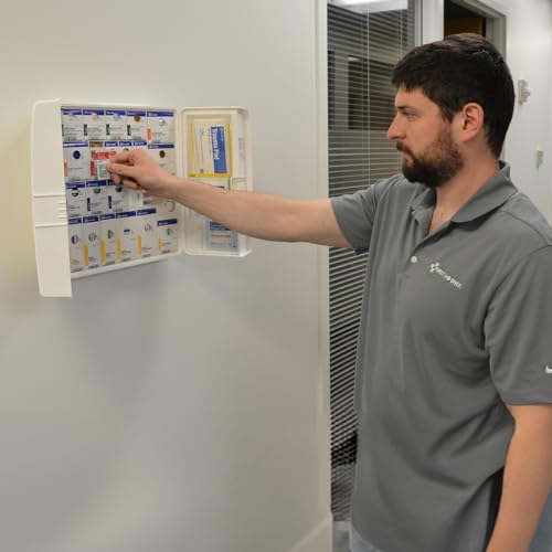 First Aid Only 1000-FAE-0103 50-Person SmartCompliance OSHA First Aid Kit for Businesses, Large Plastic First Aid Cabinet with Medications, 245 Pieces