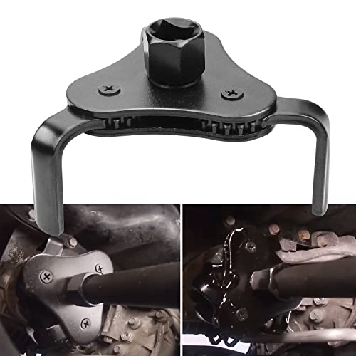 Universal Adjustable Oil Filter Wrench From 2-1/2" to 4.5" Wrench 3 Jaws Oil Filter Wrench Tool Set Remover Socket (Black)