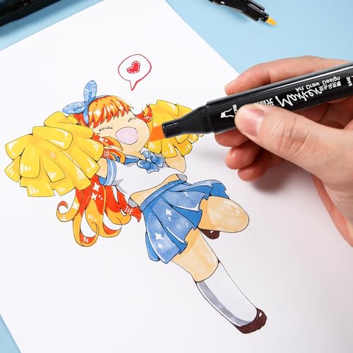 M&G Alcohol Based Marker with Case,40 Colors Dual Art Markers Set for Artist Adults Coloring Sketching Drawing Alcohol Based Ink Dual Tips Drawing Painting Art Supplies, Gift for Artists