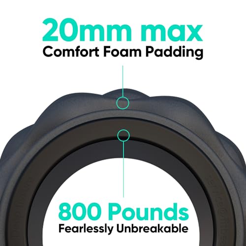 FitBeast Back Stretcher, Cracker & Roller - Pain Relief Product, Yoga Wheel, Foam Roller for Stretching & Cracking Device, Popper (6'', Black)