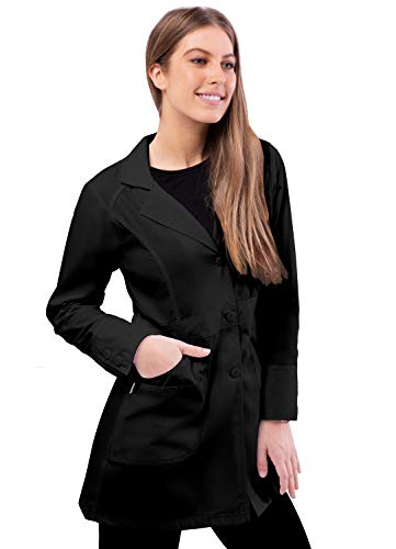 Adar Uniforms, Universal Lab Coats for Women - Perfection 32" Lab Coat - 811 - Black - XXS