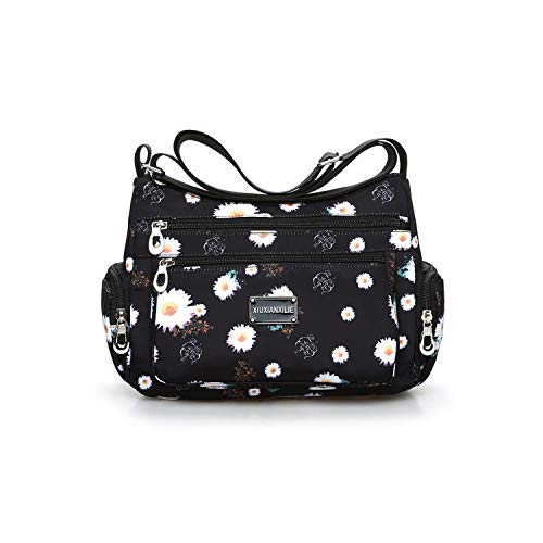 NOTAG Crossbody Bags for Women Nylon Shoulder Bag Floral Multi-Pocket Purses and Handbags (BH)