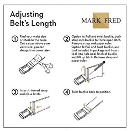 Mark Fred Leather Reversible Ratchet Belt (Black/Navy, One Size - Up to 51), Mens Belt