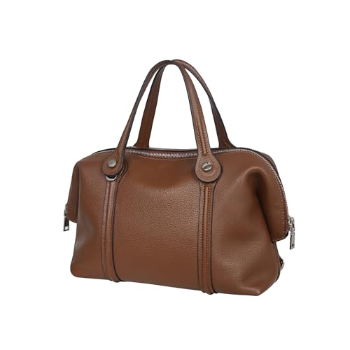 HESHE Leather Purses for Women Shoulder Handbag Designer Bags Cross Body Purse Women’s Satchel Bag Totes (Black)