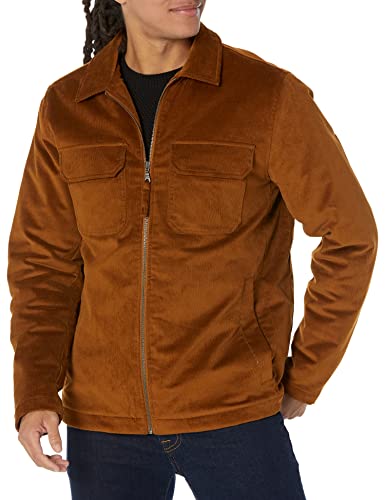 Amazon Essentials Men's Corduroy Work Jacket (Available in Big & Tall), Grey, 4X-Large Big Tall