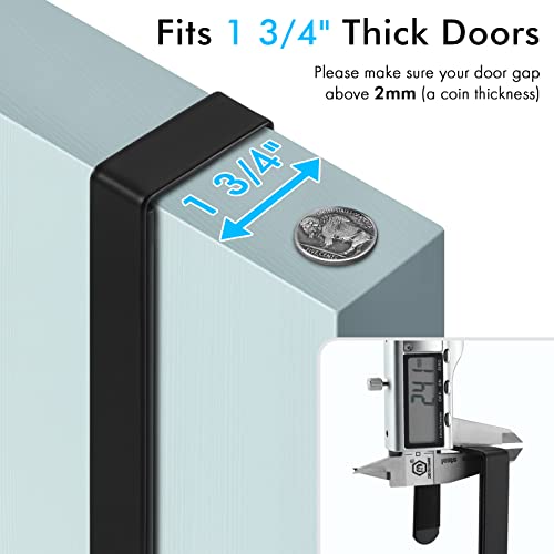 KES Over The Door Ironing Board Holder Door Mount T Shape Ironing Board Hanger Iron Holder Fit for 1 3/4 Doors Matte Black, HIR500B-BK