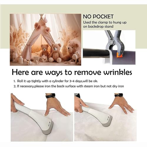 Vinyl Boho Birthday Party Photography Backdrop Camping Tent Toy Bear Kids Birthday Party Decoration Pampas Grass Baby 1st Birthday Background Baby Shower Wedding Baptism Background,5X3FT