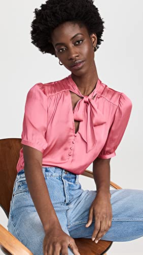 PAIGE Women's Esta Blouse Dusty Bubblegum, Dusty Bubblegum, Pink, XXS