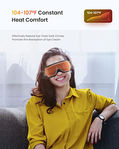RENPHO Eyeris 1 Eye Massager with Heat Christmas Birthday Gifts for Women, FSA/HSA Eligible Face Massager for Migraine Relief, Eye Care Mask Massager, Relax Reduce Eye Strain Dry Eye Improve Sleep