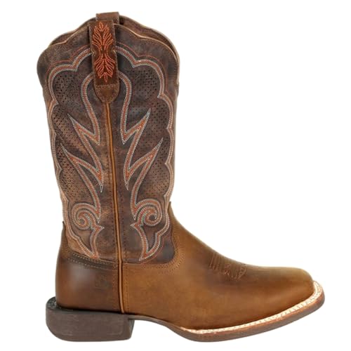 Durango Women's Lady Rebel PRO Western Boot, Dusty Brown and Olive Green, 8.5
