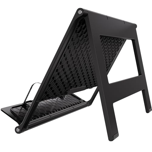 Readaeer Portable Book Stand Free Angle Adjustable Book Holder for Thick Textbook Collapsible Lightweight Book Rest (Black)