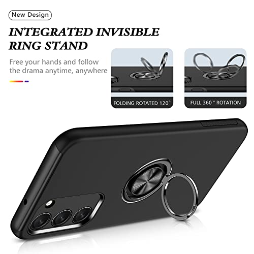 Galaxy S23 Plus Case for Samsung Galaxy S23 Plus Case Military Grade Shockproof Built-in Ring Holder Kickstand Car Mount Armor Heavy Duty Protective Case for Galaxy S23+ Plus Phone Case (Black)
