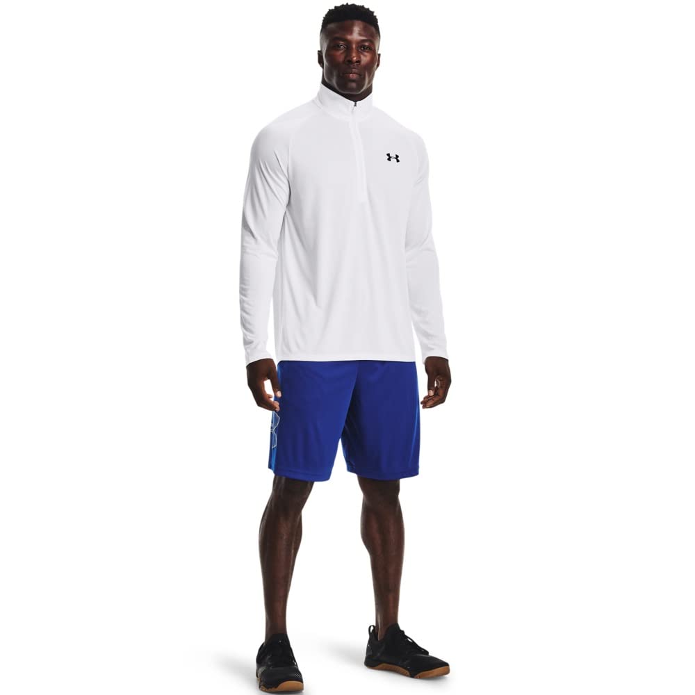 Under Armour Men's Tech Graphic Shorts , Royal (402)/Mod Gray, Large