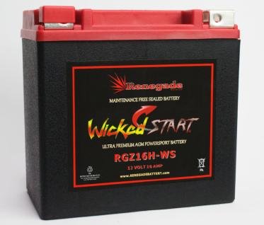 RGZ16H-WS 350+ CCA's; Replacement Battery for Pioneer (2016, 2017, 2018, 2019, 2020, 2021, 2022, 2023, 2024) SXS1000M3 Pioneer 1000 / SXS1000M5 Pioneer 1000