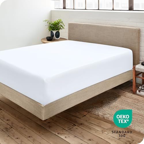 Bare Home Fitted Bottom Sheet Twin XL Size - Premium 1800 Microfiber - Ultra-Soft Hotel Luxury - Deep Pocket - Durable and Long Lasting (Twin XL, Aqua)