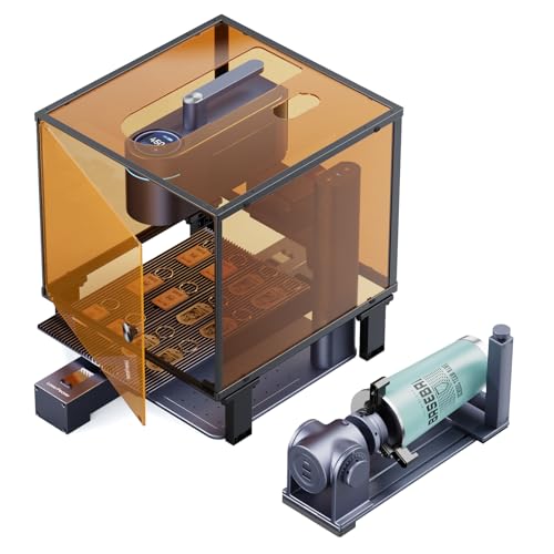 LaserPecker 4 Laser Engraver with Air Purifier, Slide and Rotary Extension, Fiber and Diode Laser Engraving Cutting Machine for Metal Wood Leather Plastic Acylic Jewelry Craft Engraving