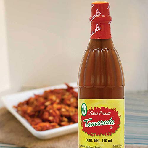 Tamazula Red Hot Sauce MexGrocer Salsa All Natural, Gluten Free & Vegan, Spice Mix Made From Red Peppers Perfect For Chips, Fast Foods, Lunch, Snacks or More 140 ml Pack of 5