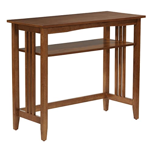 Office Star Products OSP Home Furnishings Sierra Mission Desk and Sofa Table Bundle, Ash Brown
