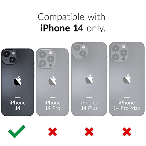 Crave Dual Guard for iPhone 14, Shockproof Protection Dual Layer Case for Apple iPhone 14 (6.1") - Black