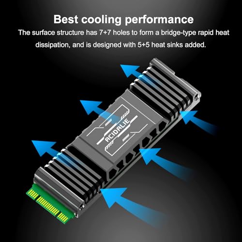 ACIDALIE Heatsink PS5 /PC | for M.2 SSD 2280 (Black)